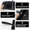 FERCAISH Salon Scissors Storage Bag Black Leather Scissors Holder Pouch Cases Multifunctional Clutch Bag Barber Salon Sc