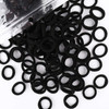 200PCS Black Baby Hair Bands Mini Seamless Toddler Hair Ties Soft Toddler Hair Ponytail Holders for Kids Girls 1 Inch in