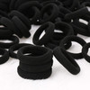 200PCS Black Baby Hair Bands Mini Seamless Toddler Hair Ties Soft Toddler Hair Ponytail Holders for Kids Girls 1 Inch in