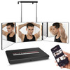 SelfCut System 3 Way Mirror with LED Lights Trifold Self Cut Barber Mirror for Men and Women 360 View for Easy Haircuts