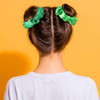 WILLBOND 8 Pieces Irish Green Scrunchies Hair Ties St Patricks Day Hair Accessories Velvet Cotton Satin Chiffon Elastic