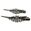 Large Retro Metal Hair Clips Flower Duck Bill Clips Rhinestone Hair Barrettes with Teeth Hair Pins Hair Slide Stylish fo