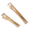 Gold Silver Crystal Metal Alligator Duckbill Hair Clips Rhinestone Stylish Barrettes with Teeth Hair Pins Bobby Pins Sli