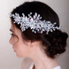 BERYUAN AB Color Leaf Crystal Bridal Headpiece with Hair Accessories for Women and Girls Hair Comb with Crystals