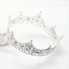 FORSEVEN King Crown for Men Crown Royal Costume Accessory Prom Tiara Baroque Vintage Crystal Pearl Bridal Wedding Tiaras