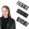 DINPREY Animal Print Headband Snake Headbands for women Sports Yoga Headband Cheetah Head Wrap for Womens 3 Pack snake P
