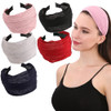 LONEEDY 5 Pack Wide Hard Headband with Teeth for Women Girlss Hair Band Pleated Cloth Fabric Hair Hoop Accessories Mixed