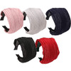 LONEEDY 5 Pack Wide Hard Headband with Teeth for Women Girlss Hair Band Pleated Cloth Fabric Hair Hoop Accessories Mixed