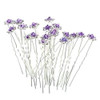 Rbenxia 20 Pcs Bridal Wedding Rhinstone Hair Pins hair Accessories Hair Sticks 24 Inches Bridal Prom Clips Rose Ushaped