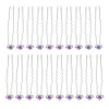 Rbenxia 20 Pcs Bridal Wedding Rhinstone Hair Pins hair Accessories Hair Sticks 24 Inches Bridal Prom Clips Rose Ushaped