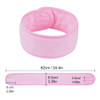 4 PCS Facial Spa HeadbandsWhite Black PinkGray Makeup Shower Bath Wrap Sport Headband Terry Cloth Stretch Towel with Mag