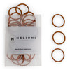 Heliums Small Hair Ties Copper No Damage Mini 1 Inch Reusable 2mm Elastics for Thin Hair and Kids Neutral Ponytail Holde