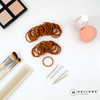 Heliums Small Hair Ties Copper No Damage Mini 1 Inch Reusable 2mm Elastics for Thin Hair and Kids Neutral Ponytail Holde