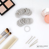 Heliums Small Hair Ties Light Gray No Damage Mini 1 Inch Reusable 2mm Elastics for Thin Hair and Kids Neutral Ponytail H