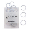 Heliums Small Hair Ties White No Damage Mini 1 Inch Reusable 2mm Elastics for Thin Hair and Kids Neutral Ponytail Holder