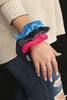 Kenz Laurenz Hair Scrunchies 2 Velvet Hair Ties for Women Girls Neon Green
