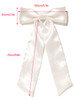 Furling Pompoms Bow Hair Clips with Long Tail 3pcs Hair Ribbon Bows for Women Black White Pink Hair Bows for Girls Hair