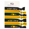 Sportybella Softball Hair Ties NoCrease Elastic Accessories with Love and Softabll Hair Dont Care Designs Yellow and Bla