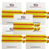 Softball Hair Ties Sportybella No Crease Ponytail Holders Pack of 5 Yellow with Red Stitch Design Team Gifts Party Favor
