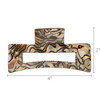 France Luxe Large Cutout Rectangle Claw Clip Classic Handmade French Hair Clips for Women with Thick Hair Strong Hold Wi