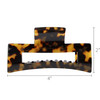 France Luxe Large Cutout Rectangle Claw Clip Classic Handmade French Hair Clips for Women with Thick Hair Strong Hold Wi