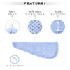 SimpleField 2 Pack Microfiber Hair Towel Wrap for Women Anti Frizz Quick Drying Hair Turban for All Hair Style Absorbent