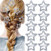 SeBneny Hair Clip Set 10Pcs Glitter Star Hair Accessories Y2K Hair Barrettes Nonslip Hollow for Kids Girls Women Cute Sm