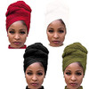 Youme Stretch Head Wrap Jersey Turban Head Wraps Hair Scarf for Women Knit Headwraps Solid Color Ultra Soft Extra Long B