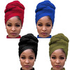 4 Packs Stretch Jersey Turban Heads Wrap African Head Wrap for Women Head Scarf Soft Headband Long Hair Scarf