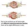 mligril Baby Girl Floral Headbands 3pcs Nylon Headband Handmade Flower Crown Elastic Hairband Newborn Toddler Hair Acces