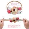 mligril Baby Girl Floral Headbands 3pcs Nylon Headband Handmade Flower Crown Elastic Hairband Newborn Toddler Hair Acces
