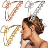 VinBee 4 PCS Faux Fur Hair Clips Large Plush Hair Catch Barrette Jaw Clamp for Women Girls Half Bun Hairpins for Thick H
