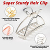 VinBee 4 PCS Faux Fur Hair Clips Large Plush Hair Catch Barrette Jaw Clamp for Women Girls Half Bun Hairpins for Thick H