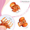 JASVERLIN Brown Mini Hair Claw Clips for Fine Hair Strong Grip PainFree Tiny 90s Hair Styling Accessories for Women Girl