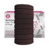 Burlybands Large Hair Ties for Thick Heavy or Curly Hair NonSlip NonDamage Seamless Womens Ponytail Scrunchies Brown 8 P