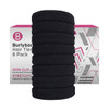 Burlybands Large Hair Ties for Thick Heavy or Curly Hair NonSlip NonDamage Seamless Womens Ponytail Scrunchies Black 8 P