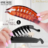 RC ROCHE ORNAMENT 6 Pcs Banana Hair Clips for Women Thick Hair Strong Hold No Slip Ponytail Holder Interlocking Teeth Cl