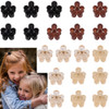 AOPRIE Mini Hair Clips 20 Count Small Size Sun Flower Claw Hair Accessories for Women and Girls in Black Brown Clear Pla