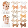 Niceye Baby Girl Bows and Headbands Stretchy Nylon Hairbands Hair Bows for Newborns Infants Toddlers Handmade Baby Hair