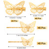 WILLBOND 24 Pcs Gold Butterfly Hair Clip 3D Metal Butterfly Hair Clamp Metallic Hollow Animal Hairpin Clip Golden Barret