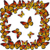WILLBOND 24 Pieces 3D Monarch Butterfly Hair Clips Orange Butterflies Clip on Clips Cute Kawaii Hair Accessories for Wom