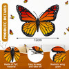 WILLBOND 24 Pieces 3D Monarch Butterfly Hair Clips Orange Butterflies Clip on Clips Cute Kawaii Hair Accessories for Wom