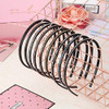 WILLBOND 9 Pcs Bling Headband for Women Skinny Plastic Headbands 1 Row Crystal Rhinestone Thin Hair Hoops with Teeth Fan
