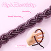 MTLEE 6 Pieces Beaded Headbands for Women Sparkly Crystal Beaded Hair Hoop Hairbands Multiple Color Hair Accessories Hea