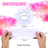 Waydress 36 Pieces White Scrunchies for Tie Dye and White Stretchy Headband Kit DIY Cotton Scrunchies Elastic Hair Tie A