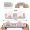 AMCAMI 6 Pcs Spa Set Cute Make Up Cat Ears Headband Plush Animal Makeup Skincare Headbands with Face Washing Wristband f