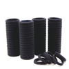 CYWLIFE 85mm Hair Ties Rubber Bands for Women Girls Thick Curly Hair 100 PCS Black Large No Crease Cotton Seamless Ponyt