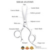 Moontay 60 Hair Cutting Shears with Large Finger Holes Professional Barber Stylist Scissors Salon Hair Cutting Scissors