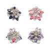 Ruihfas 4Pcs Delicate Sweet Crystal Flower Hair Claws Rhinestone Floral Hair Jaw Clips Clamps Grippers for Girls Women 1