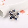 Ruihfas 4Pcs Delicate Sweet Crystal Flower Hair Claws Rhinestone Floral Hair Jaw Clips Clamps Grippers for Girls Women 1